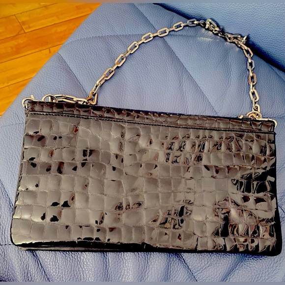 TORY BURCH black leather Suki Reva Clutch bag - Picture 5 of 7